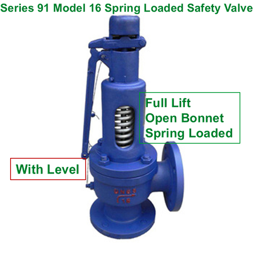 Series 91 Model 16 Spring Loaded Open Safety Valve with Flanged Ends